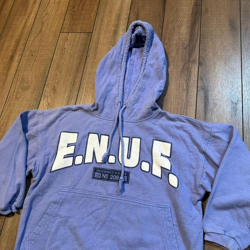 Vintage E.N.U.F. ENUF Purple Hoodie Sweatshirt Women's Size Small